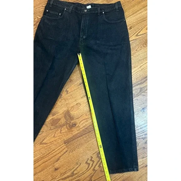 Vintage 90s Levis 545 Jeans Mens 44x32 Black Orange Tab Loose Fit‎ Baggy Mexico - Picture 12 of 12